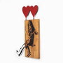 Wallity Banksy - 18 Escultura de pared de madera y metal Nogal y Negro